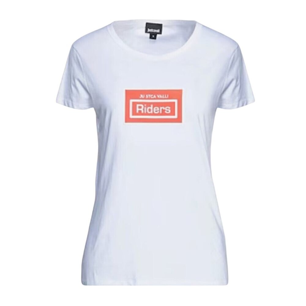 Just Cavalli Riders print short sleeve T shirt white M